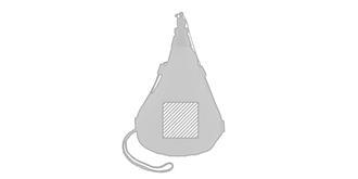 Gourde à vin 1L en croûte de cuir Taloha - Marquage Recto