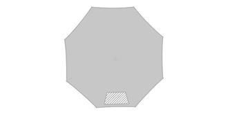 Parapluie 23" à ouverture automatique Noona - Impression 1er pan du parapluie