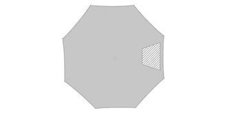 Parapluie 23" à ouverture automatique Noona - Impression 3ème pan du parapluie