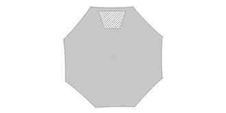 Parapluie 23" à ouverture automatique Noona - Impression 5ème pan du parapluie