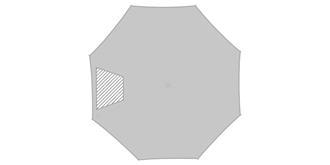 Parapluie 23" à ouverture automatique Noona - Impression 7ème pan du parapluie