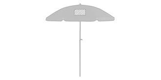 Parasol de plage en Nylon résistant Sanok - Impression 1er pan du parapluie