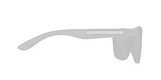 Lunettes de soleil polarisées en bois/rPET Tasia - Impression Droite