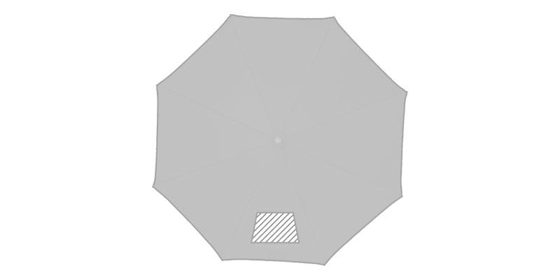 OBG.PUB - Parapluie réfléchissant automatique 23 " Felici - Impression 3ème pan du parapluie Parapluie réfléchissant automatique 23 " Felici - Impression 3ème pan du parapluie