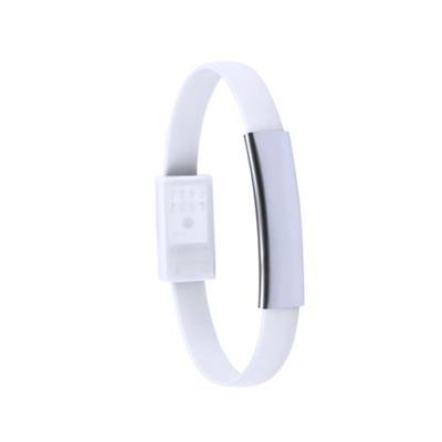 Chargeur bracelet en Aluminium/TPE Leiria Blanc