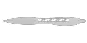 Stylo bille bicolore en abs de corps blanc Tinkaen - Marquage Recto