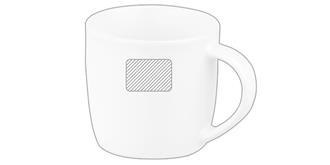 Mug 37cl en céramique Grand modèle pot Potos - Marquage Recto