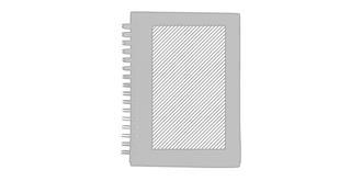 Carnet de notes format A5 en carton recyclé Esemo - Marquage Recto