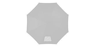 Parapluie à 6 panneaaux pliable en polyester Ohoy - Impression 5ème pan du parapluie