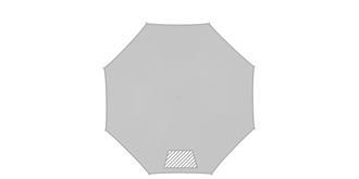 Parapluie golf en polyester avec poignée Evian - Impression 3ème pan du parapluie