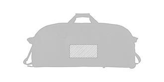 Sac de voyage en polyester à roulettes 75L Courve - Marquage Recto