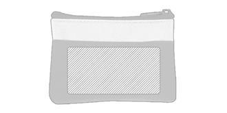 Porte-clés en tissu brodé mini trousse Pacita - Marquage Recto