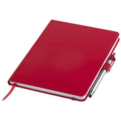 OBG.PUB - Carnet A5 avec stylet stylo bille Crowna Rouge Carnet A5 avec stylet stylo bille Crowna Rouge
