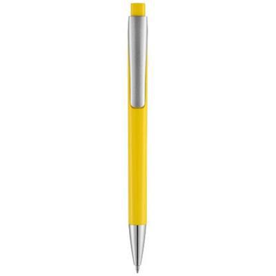 Stylo bille avec corps carré en ABS Pavos Jaune