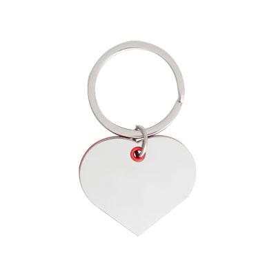 Porte-clés en métal cœur Bocazon Rouge