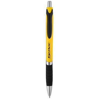 Stylo bille avec grip en caoutchouc Turbil Jaune