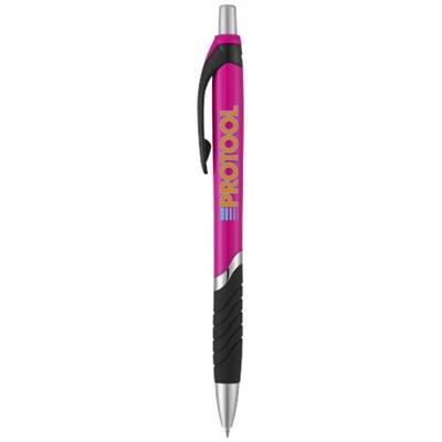 Stylo bille avec grip en caoutchouc Turbil Magenta