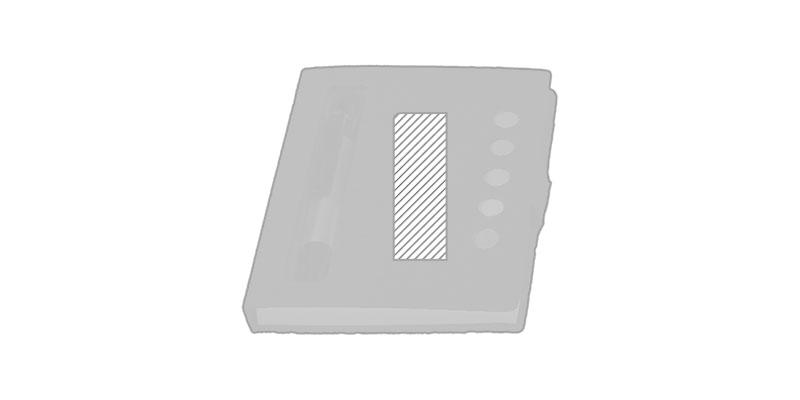 Bloc-notes avec mémos autocollants colorés Mosty - Marquage Recto