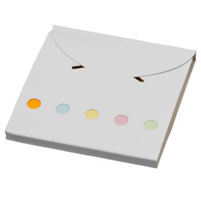 Mini bloc mémos coloré en carton Memisty Blanc