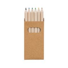 OBG PUB - Boîte en carton avec 6 crayons de couleur Buika