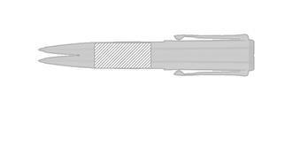 Stylo bille simple en acier inoxydable Vectora - Marquage autour
