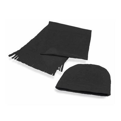 Set d'hiver avec écharpe et bonnet Esepaty Noir