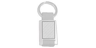 Porte-clés en métal sangle couleur Strapy - Marquage Recto