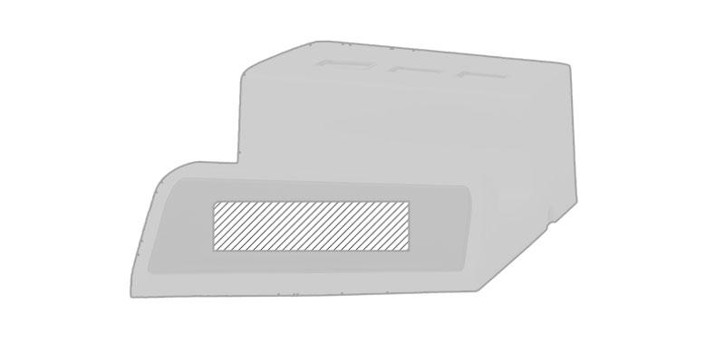 Port USB design minimaliste en plastique Delaw - Marquage Recto