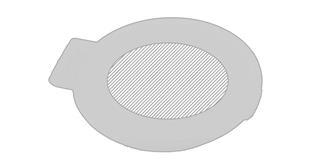 Miroir pliable forme arrondi en plastique Thisny - A l'avant