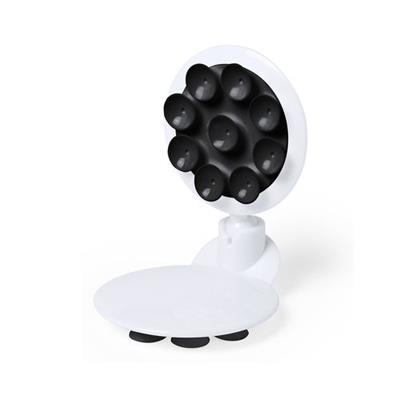 Support téléphone moderne en plastique Manfred Blanc