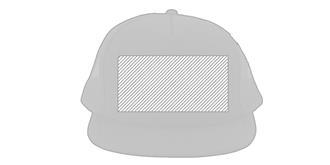 Casquette avec visière plate 5 panneaux Cabus - Marquage Recto