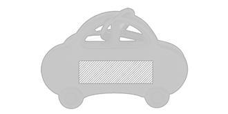 Porte-clés voiture en acier inoxydable Radier - Marquage Recto