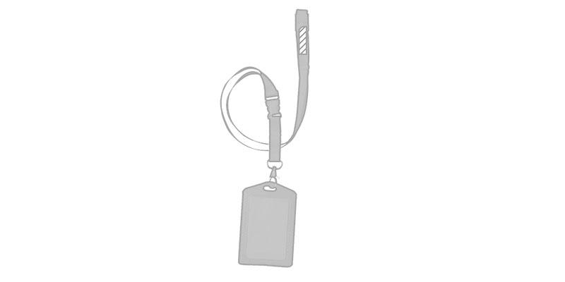 OBG.PUB - Lanyard en polyester avec porte-badge Zornita - A l'avant Lanyard en polyester avec porte-badge Zornita - A l'avant