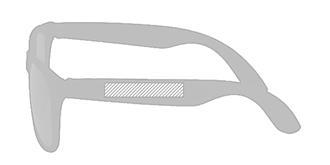 Lunettes de soleil en plastique Maylters - Marquage branche droite