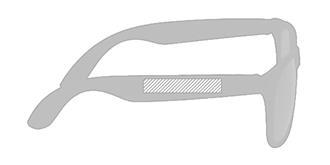 Lunettes de soleil en plastique Maylters - Marquage branche gauche