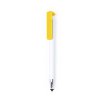OBG.PUB - Stylo bicolore avec support en plastique Spunk Jaune Stylo bicolore avec support en plastique Spunk Jaune