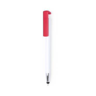 OBG.PUB - Stylo bicolore avec support en plastique Spunk Rouge Stylo bicolore avec support en plastique Spunk Rouge
