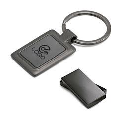 OBG PUB - Porte-clés en métal rectangle chromé Cromado