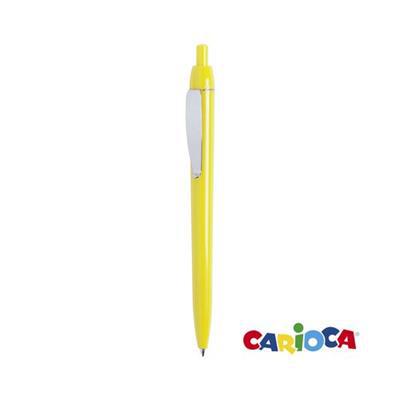 Stylo à bille rétractable en plastique Glasoury Jaune