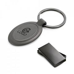 OBG PUB - Porte-clés en métal ovale chromé Cromita