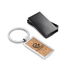 OBG PUB - Porte-clés en métal avec liege naturel Liegi