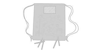 Sac à Dos en matière plastique PP écologique Xizzy - Marquage Recto