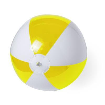 Ballon gonflable en PVC bicolore Zeusto Jaune