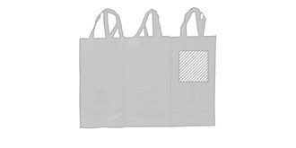 Ensemble de 3 sacs pour recyclage en plastique AZQ - A l'avant