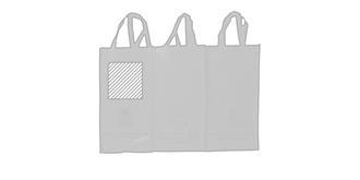 Ensemble de 3 sacs pour recyclage en plastique AZQ - Marquage Recto