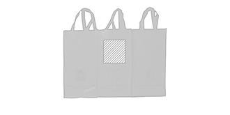 Ensemble de 3 sacs pour recyclage en plastique AZQ - Marquage tranche avant