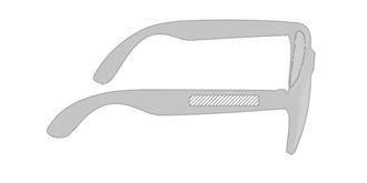 Lunettes de fête en matière plastique Zasmury - Marquage branche droite