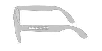 Lunettes de fête en matière plastique Zasmury - Marquage branche gauche