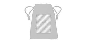 Mini sac doux à cordon en suédine Hindraye - Marquage Recto