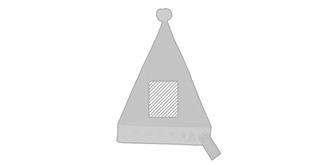 Bonnet papa Noël pour enfant en polyester Rupkid - Marquage Recto